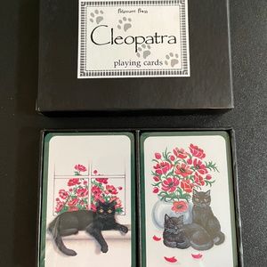 Black Cat and Kittens Double Deck of Cleopatra Playing Cards by Potpourri Press